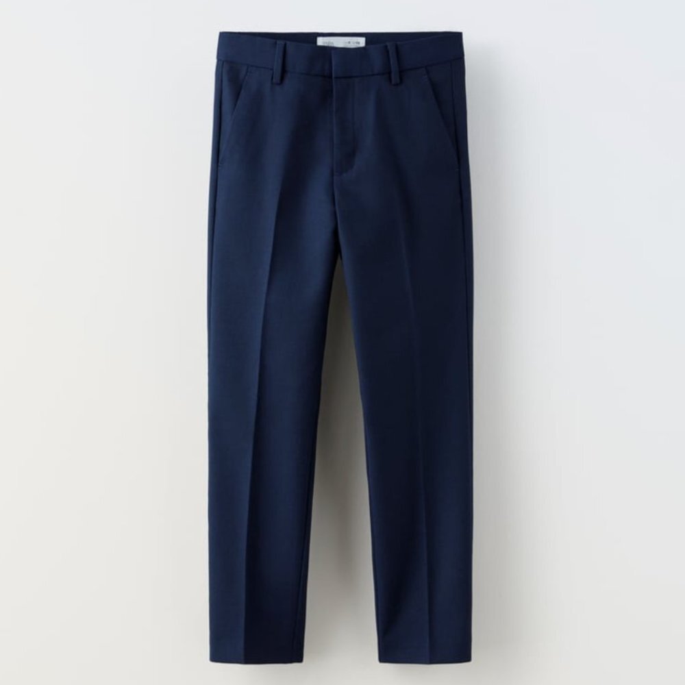 Zara Navy Basic Women Work Pants Size XL